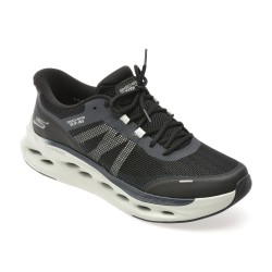 Pantofi sport SKECHERS negri, MAX CUSHIONING GLIDE-STEP , din material textil