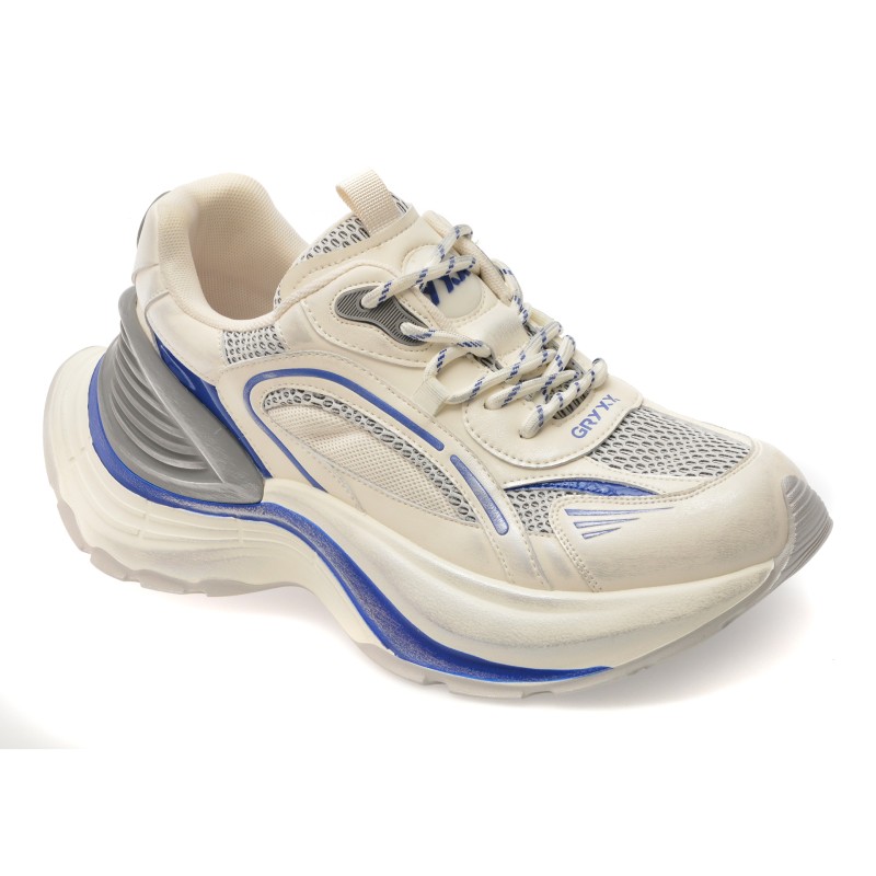 Pantofi sport GRYXX albi, 66613, din material textil