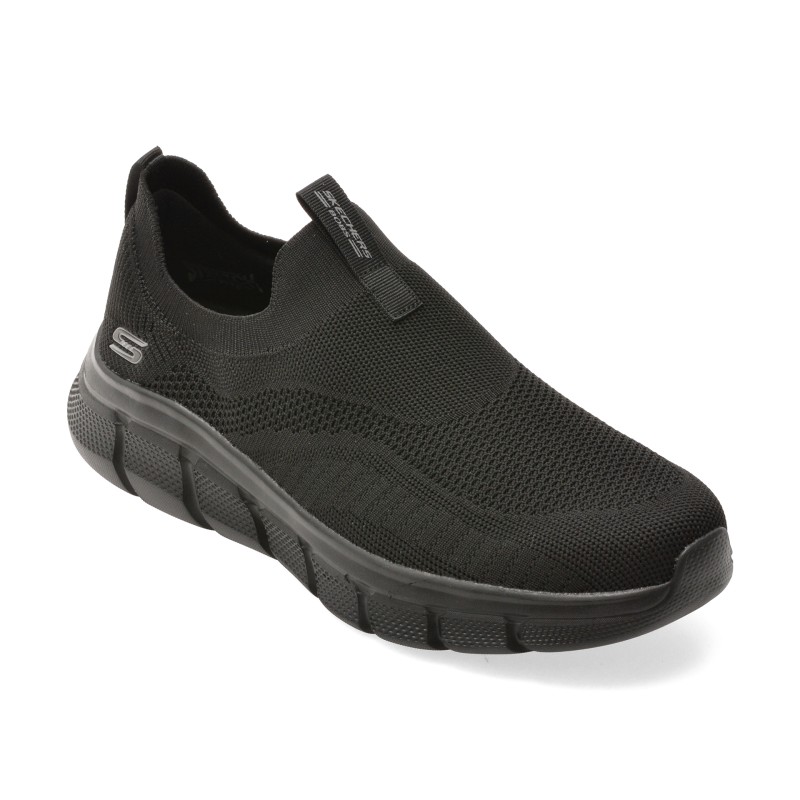 Pantofi sport SKECHERS negri, BOBS B FLEX, din material textil