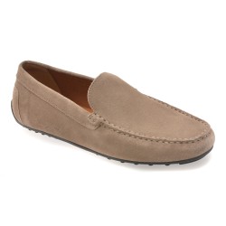 Mocasini GEOX gri, U653KC, din piele intoarsa