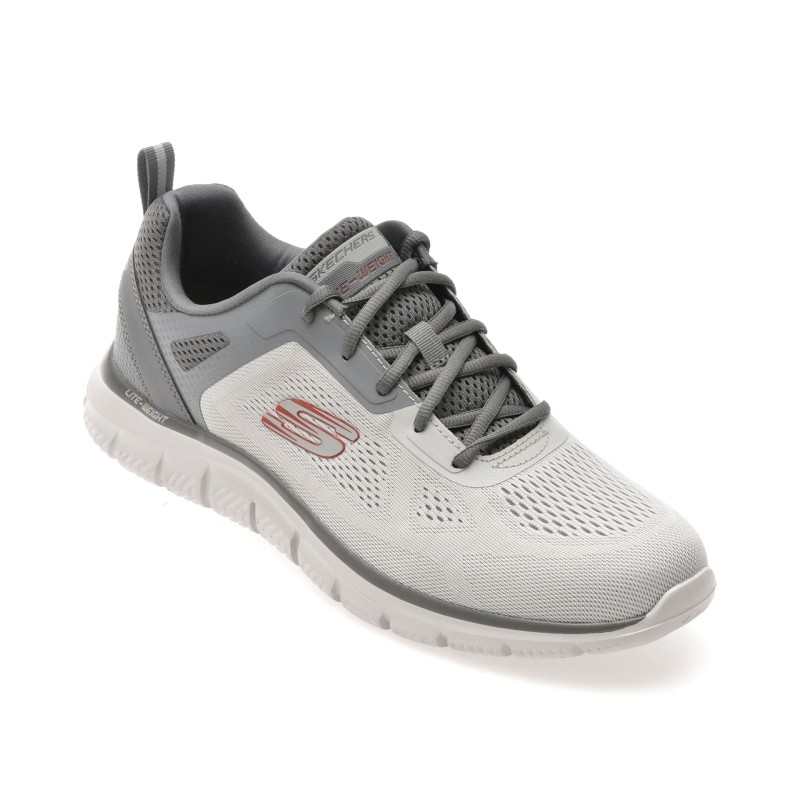 Pantofi sport SKECHERS gri, TRACK, din material textil