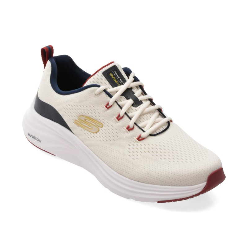 Pantofi sport SKECHERS albi, VAPOR FOAM, din material textil