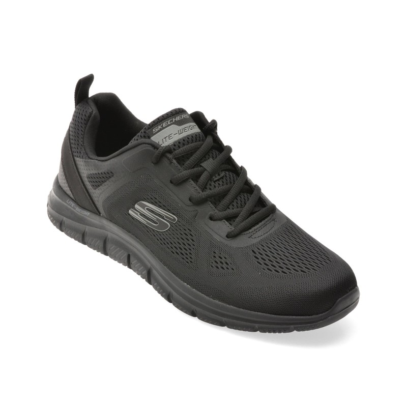 Pantofi sport SKECHERS negri, TRACK, din material textil