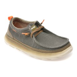 Mocasini JEEP kaki, 61090, din material textil