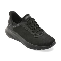 Pantofi sport SKECHERS negri, BOBS SQUAD CHAOS, din material textil