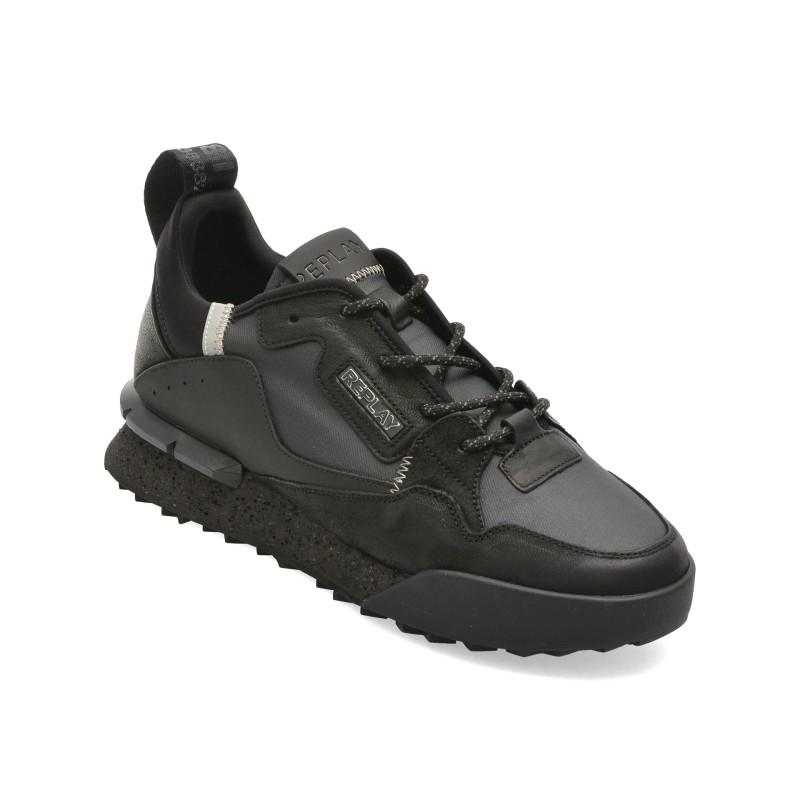 Pantofi sport REPLAY negri, MS1P76L, din piele naturala