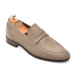 Mocasini eleganti LE COLONEL gri, 62260, din piele naturala