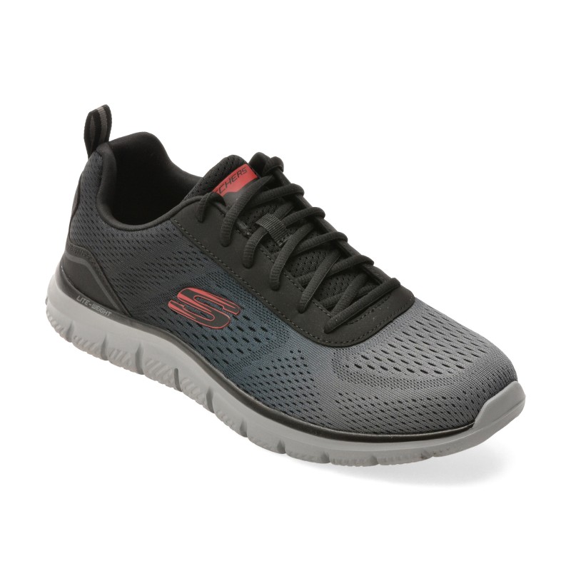 Pantofi sport SKECHERS gri, TRACK, din material textil