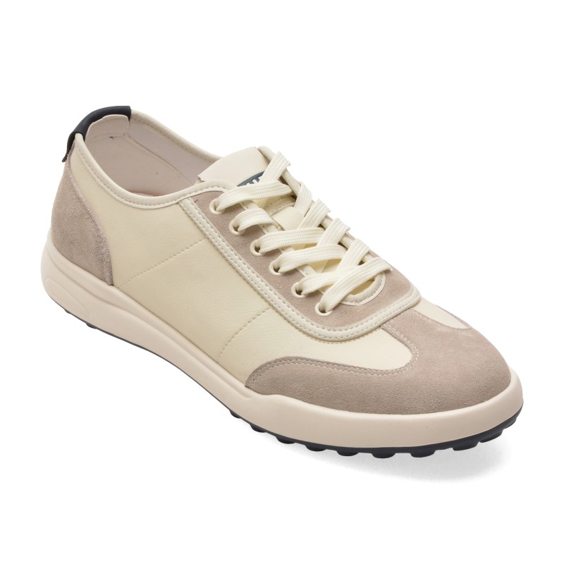 Pantofi sport OTTER albi, T25239, din piele naturala
