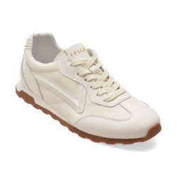 Pantofi sport EPICA albi, 59877, din piele naturala