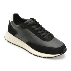 Pantofi sport BOSS negri, 7837, din piele naturala