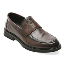 Mocasini eleganti EPICA maro, AH02, din piele naturala