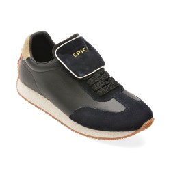 Pantofi sport EPICA negri, 59635, din piele naturala