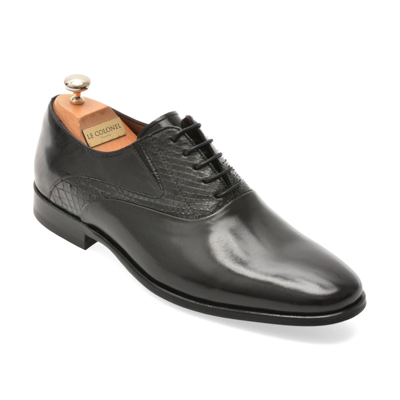 Pantofi eleganti LE COLONEL negri, 60012, din piele naturala