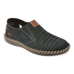 Pantofi RIEKER bleumarin, B2457, din piele naturala
