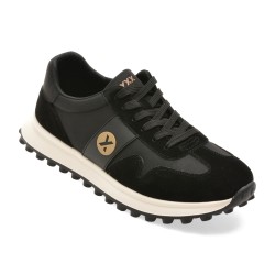 Pantofi sport GRYXX negri, 58373, din material textil si piele naturala