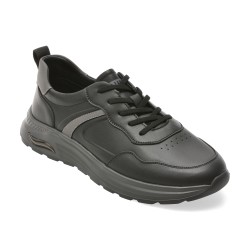 Pantofi sport OTTER negri, V260001, din piele naturala