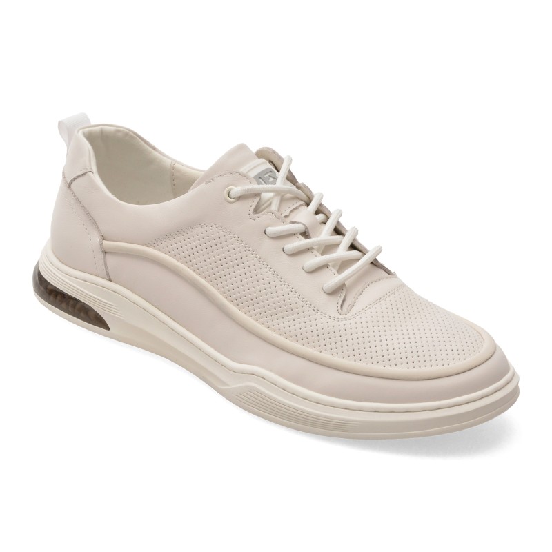 Pantofi sport OTTER albi, 63091, din piele naturala