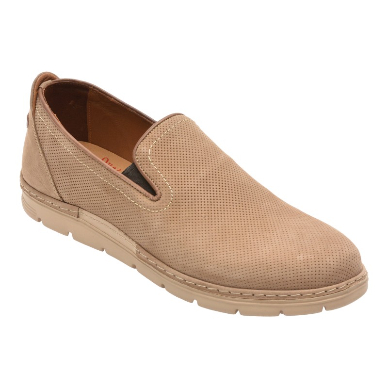Pantofi OTTER bej, E1972, din nabuc