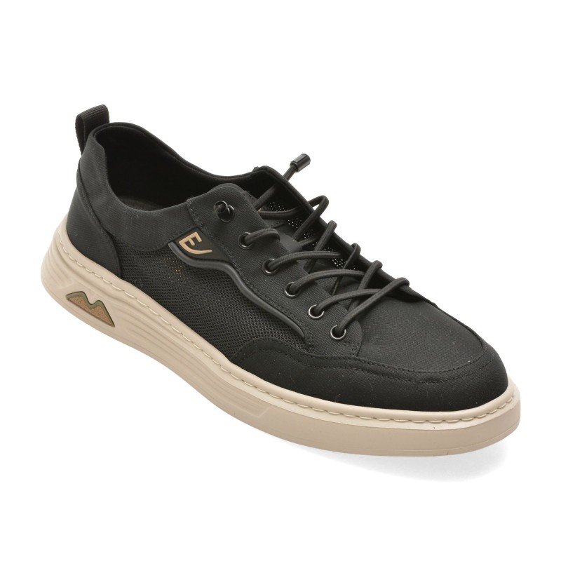 Pantofi sport OTTER negri, T9329, din material textil