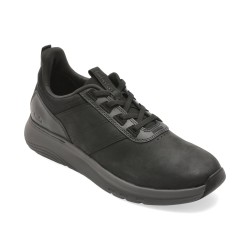 Pantofi sport CLARKS negri, MOTION TREK LX, din piele naturala
