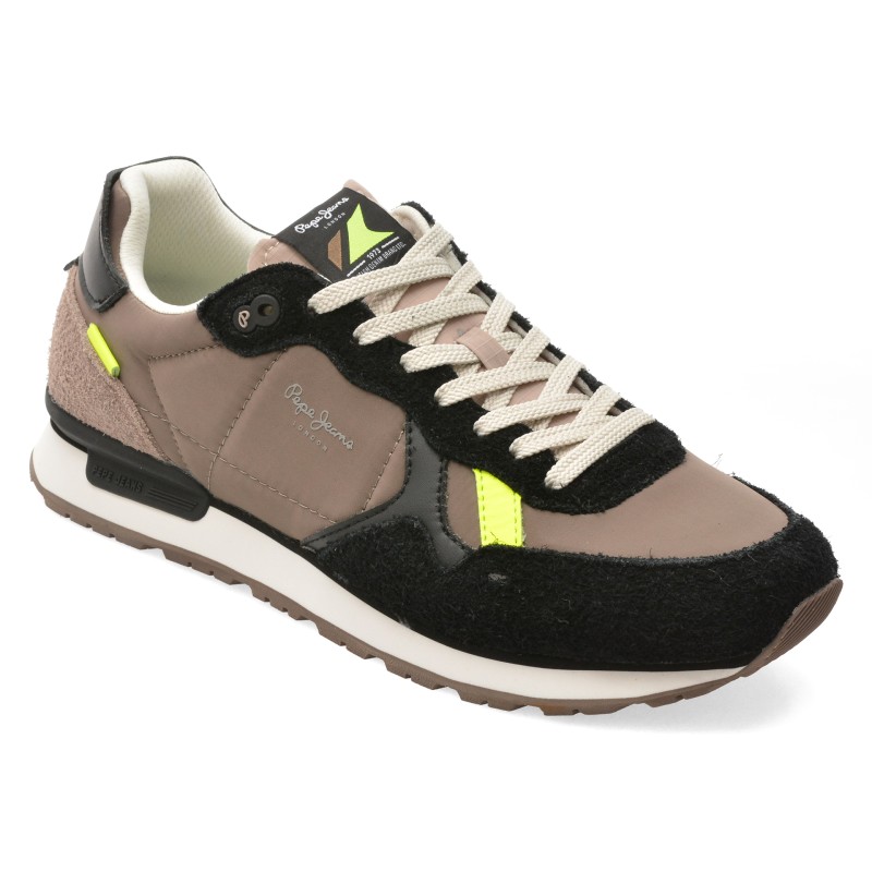 Pantofi sport PEPE JEANS negri, MS40005, din material textil