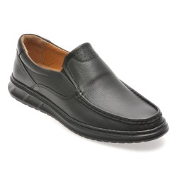 Mocasini SHOWMAN negri, SH4101, din piele naturala