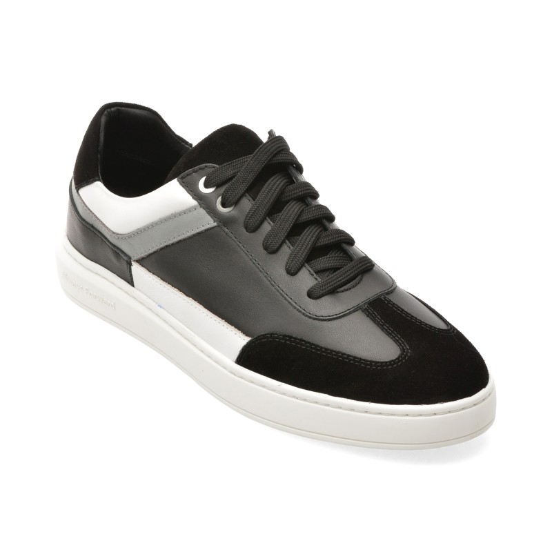 Pantofi sport MARCO BUFFON negri, BF1030, din piele naturala
