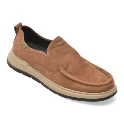 Mocasini OTTER maro, E660010, din piele naturala