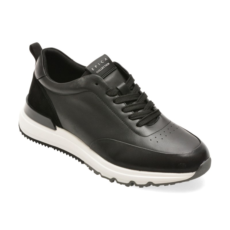 Pantofi sport EPICA negri, 19358, din piele naturala