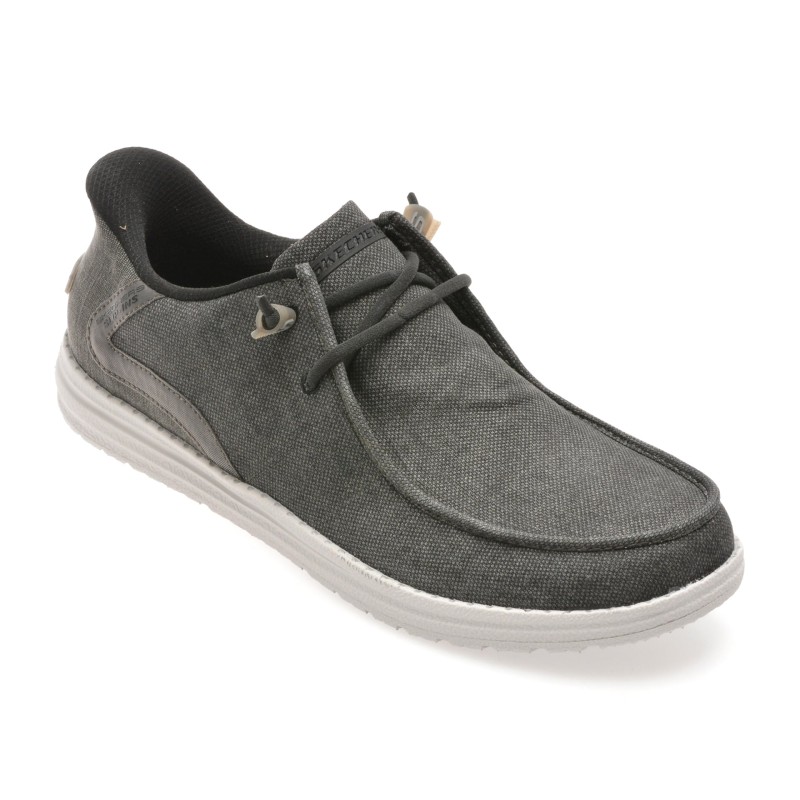 Mocasini SKECHERS gri, MELSON, din material textil