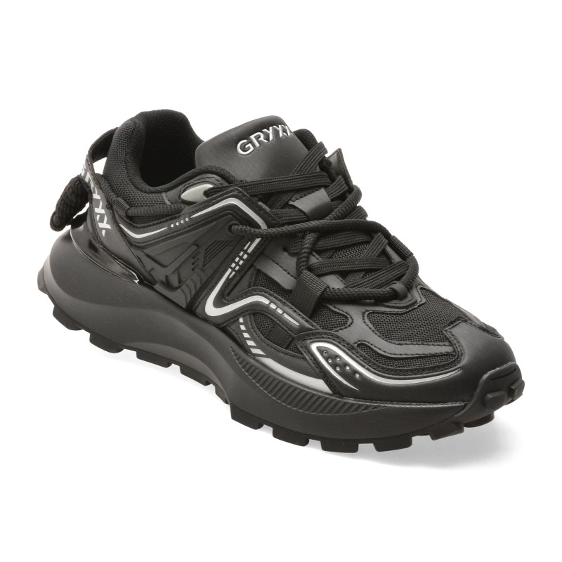 Pantofi sport GRYXX negri, 2508, din material textil