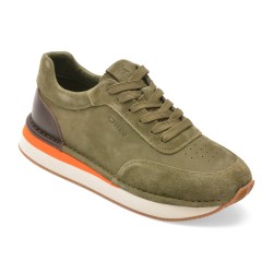 Pantofi sport OTTER kaki, J260001, din piele intoarsa