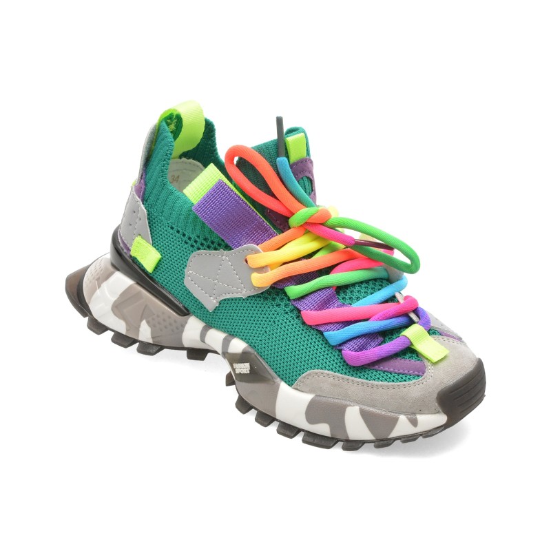 Pantofi sport SELECTION KIDS verzi, 18159T, din material textil