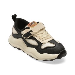 Pantofi sport SELECTION KIDS alb-negru, W313, din material textil