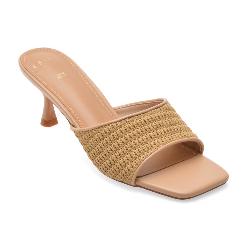 Papuci EPICA nude, 938, din material textil