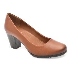 Pantofi eleganti EVIDA maro, EV301, din piele naturala