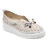 Pantofi GOLD DEER albi, 212618Z, din piele naturala