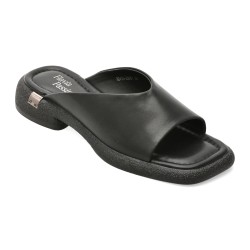 Papuci FLAVIA PASSINI negri, X8961, din piele naturala