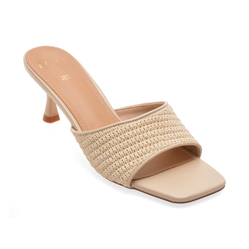 Papuci EPICA bej, 938, din material textil