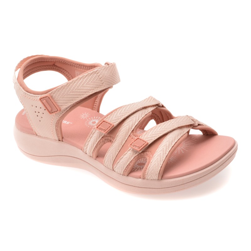 Sandale CLARKS roz, MIRA MADI, din material textil