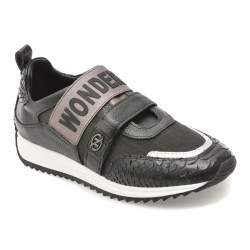 Pantofi sport ERISMA maro, 135697F, din material textil si piele naturala