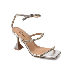 Sandale elegante FLAVIA PASSINI argintii, V1838, din piele naturala