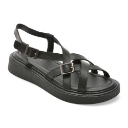 Sandale EPICA negre, WC60005, din piele naturala