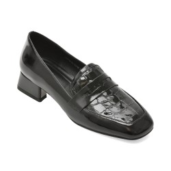Mocasini EPICA negri, DA7034, din piele naturala lacuita