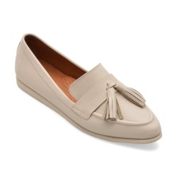 Mocasini IMAGE bej, 261002, din piele naturala