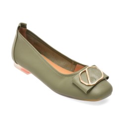 Balerini GRYXX verzi, 460011, din piele naturala