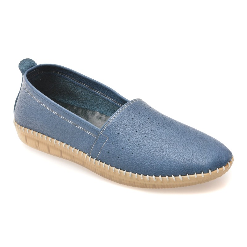 Pantofi EVIDA albastri, EV2946, din piele naturala