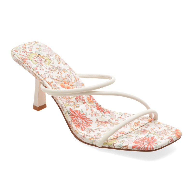 Papuci EPICA albi, 959, din piele ecologica