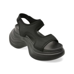 Sandale GRYXX negre, 6007, din material textil